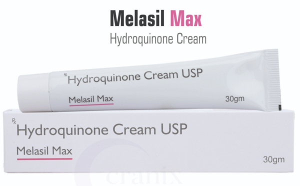 Melasil Max Hydroquinone 4% Cream (30gms) - Treats hyperpigmentation, Melasma, Dark spots, Sunspots, Age spots